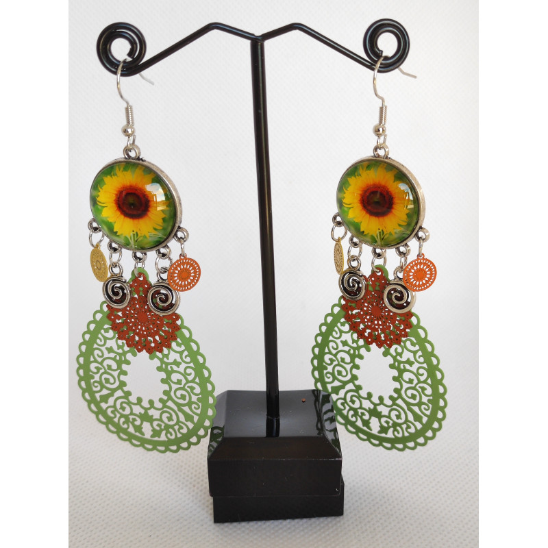 Boucles d'oreilles Tournesol 35