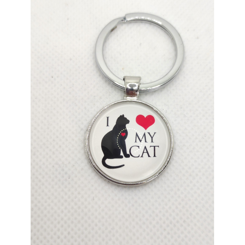 Porte Clefs I love My Cat 12