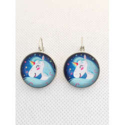 Boucles d'oreilles Dormeuse Licorne 45