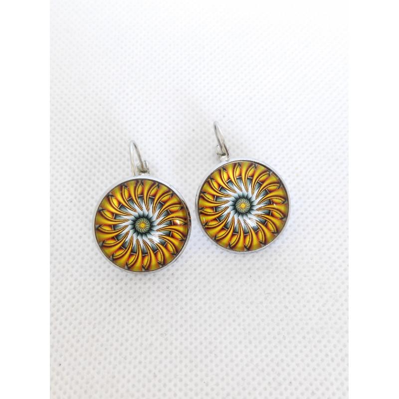 Boucles d'oreilles Dormeuse Jaune 52