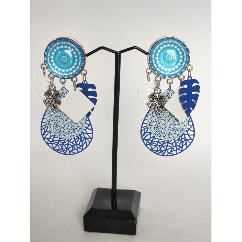 Boucles d'oreilles CLIP Bleu