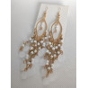 Boucles d'oreilles Perles Blanc 2