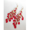 Boucles d'oreilles Perles Rouge 4