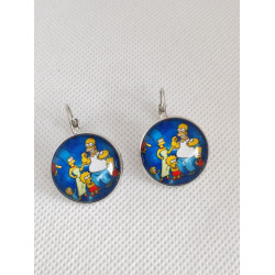 Boucles d'oreilles dormeuse Simpson 2