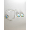 Ensemble Boucles d'oreilles dormeuse + Bracelet Stitch 13