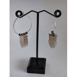 Boucles d'oreilles Créoles 3 Hiboux 2