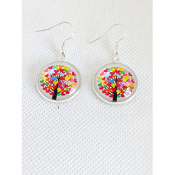 Boucles d'oreilles petite Arbre de vie coeur