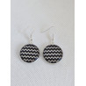 Boucles d'oreilles petite Noir et blanc