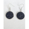 Boucles d'oreilles Petite Strass Noir