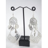 Boucles d'oreilles Strass Silver