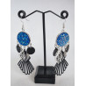 Boucles d'oreilles Bleu & Noir