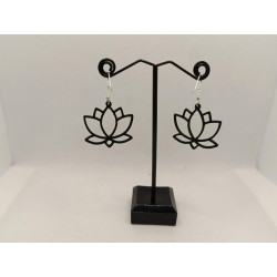 Boucles d'oreilles Fleurs de Lotus 3D