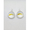 Boucles d'oreilles dormeuse Plumes